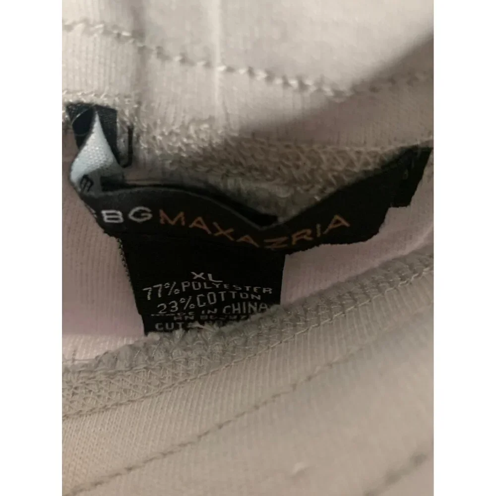 •SOLD•BCBGMAXAZRIA Silver Embellished Terry Cloth Wide Leg Track Pants NWT XL - Picture 3 of 8